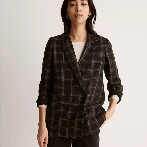 Madewell Caldwell Double-Breasted Blazer in Seaton Plaid - Picture 5 of 7